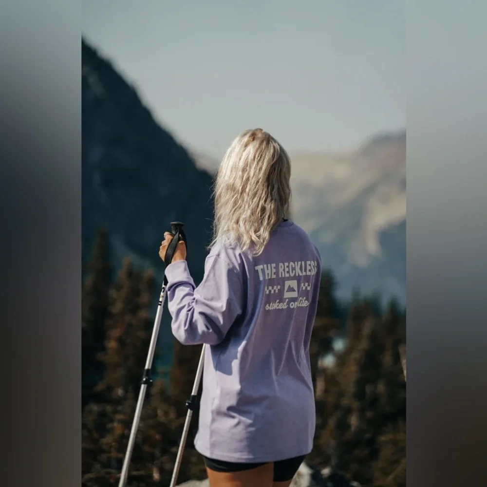 NWT The Reckless Women's Purple Long Sleeve Tee - Picture 2 of 5